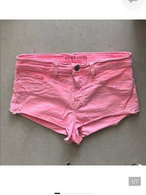 J Brand Designer Hot Cut-off Short Shorts in Neon Pink